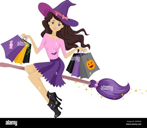 Aerial Witchcraft: Broomstick-Soaring Witch Graces the Hardware Store